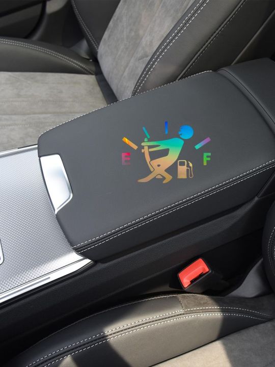 Car interior sticker 1 fun car sticker Pull the fuel tank pointer to ...