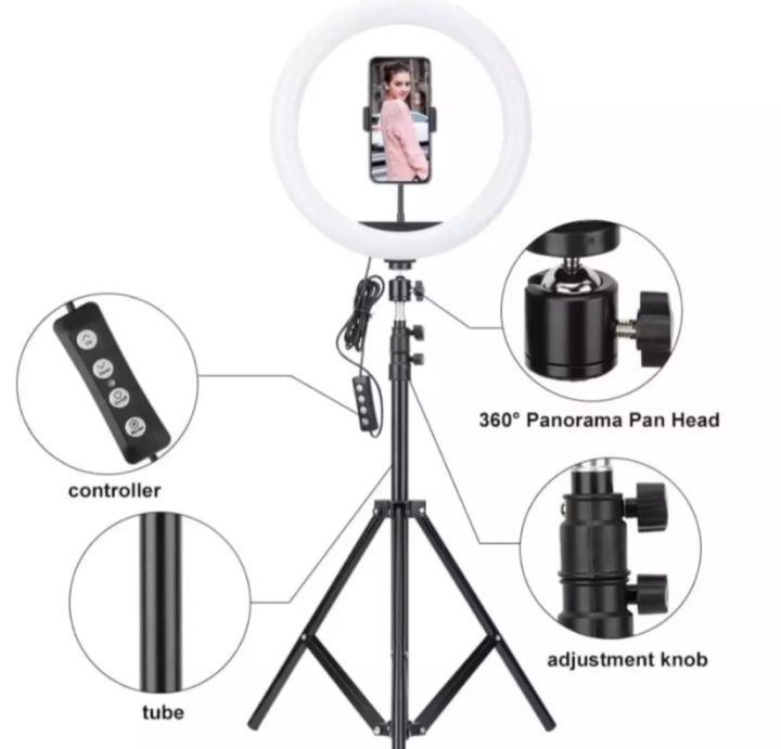 10%20-inches%20LED%20Ring%20Phil%20Dimmable%20Ring%20light%20With%207%20Feet%20Stand%20and%20Featuring%20Powerful%20LED%20Technology%20for%20Stunning%20Lighting%20Effects%20-%20Image%202