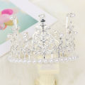 1pcs Pearl Crown Cake Decorative Small Tiaras Crystal Pearl Princess CakeToppers. 