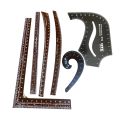 Set of 2/3/5 and 6 Tailoring Scales - L Square Curve (60cm), Hip Curve (60cm), Leg Curve (60cm), Arm Curve (60cm), Straight Ruler (60cm) French Curve P5 and Gents Shirts Cutting Trending Patron. 