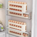 1pcs Egg Storage Box, Refrigerator Side Door Rolling Egg Box, Desktop Egg Rack, Automatic Rolling Egg Box Organizer. 