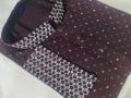 Glassy sunshine chinese printed high quality febric semi long fashionable semilong panjabi.