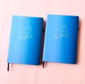 Space Doodle Minimalistic Galaxy blue BuJo Notebook Dot grid Diary Dotted pages Journal. 