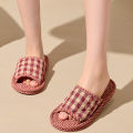 Indoor Slippers Lightweight Soft Cotton Floral Floor Shoes Fashion Retro Home Slippers Antislip  Couple Shoes. 
