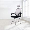 (FP-M-23-) Executive Office Chair V-Mesh Black/Ash Revolving Chair With Head Rest.