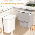 Wall Hanging Dustbin Classical trash bin With Lid Wall Mounted Hanging Trash Bin Litter Holder Cabinet Door Kitchen Bathroom Decorative Trash Can Bin Eco-Friendly Home Decor Garbage Bin Counter Bins Dustbin for office. 