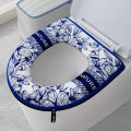 1Pcs Thickened Toilet Seat Cushion, Zippered Toilet Seat Cover, Cartoon Universal Waterproof Toilet Seat Cover, Simple Universal Waterproof Toilet Seat Pad, Toilet Seat Warming Pad. 