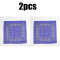 1/2pcs Bandanas 100% Cotton Hip Hop Double Sided Print Fashion Headband Scarf Sports Headwear Wrist Wraps Head Square Scarves. 