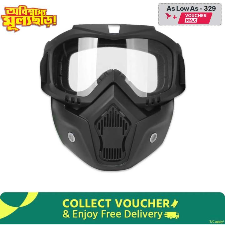 Modular Motorcycle Bike Riding Helmet Helmet Face Cover for biker White Glass