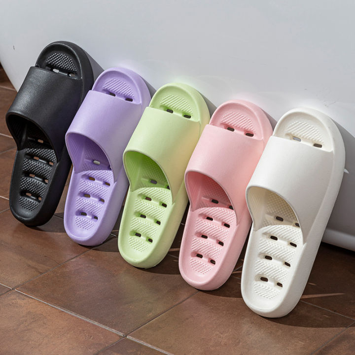 Summer Non Slip Shower Slippers for Women Men Indoor Soft EVA Quick Drying Bath Slippers Couple Non Slip Flat Home Sandals