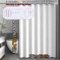 Modern simple pure white shower curtain PEVA material is easy to clean suitable for bathroom privacy and decoration. 