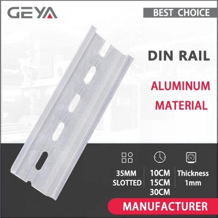 GEYA Guide Rail Aluminum Universal Type 35mm Slotted DIN Rail Long 10cm ...