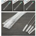Durable stainless steel wire less rust 100% plastic handle brush straw cleaning brush special rounded head straw cleaning brush. 