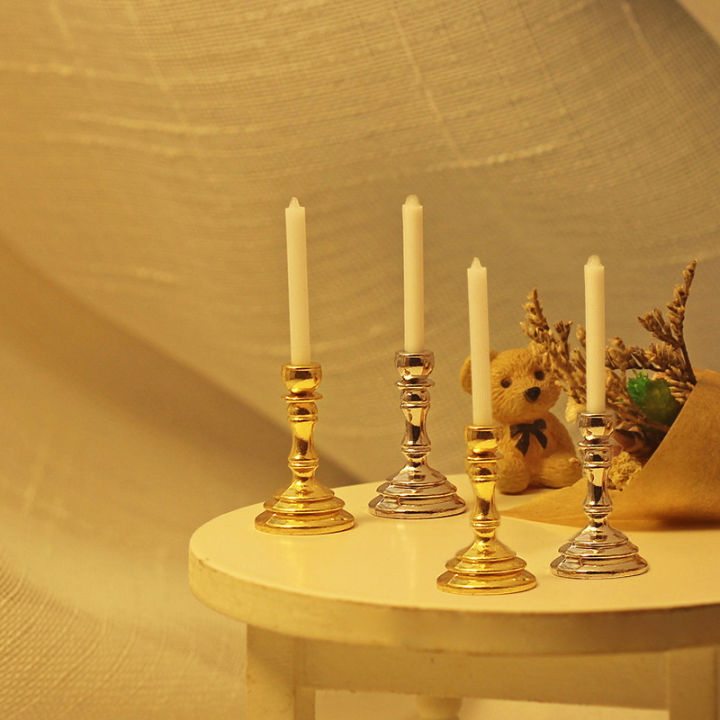 1Pair%201:12%20Dollhouse%20Miniature%20Candle%20Holder%20Candlestick%20Candelabra%20Model%20Home%20Decor%20Toy%20Doll%20House%20Accessories%20-%20Image%203