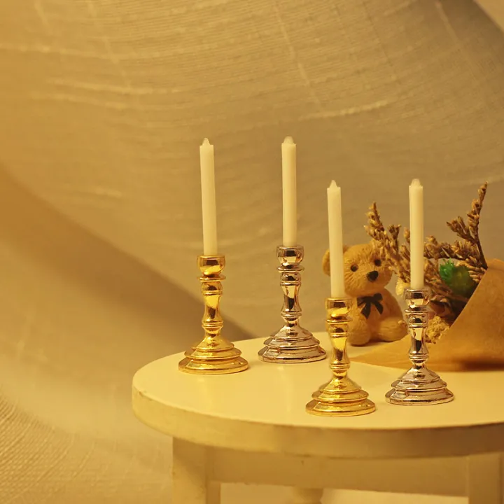1Pair%201:12%20Dollhouse%20Miniature%20Candle%20Holder%20Candlestick%20Candelabra%20Model%20Home%20Decor%20Toy%20Doll%20House%20Accessories%20-%20Image%203