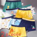 2/4 Pcs Boys Boxer Stes Briefs Kids Cotton Underwear Breathable Baby Underpants Teenager Cartoon Print Soft Children Panties New. 