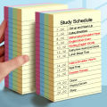 200sheets Line Sticky Notes 4 Colors Portable Student Note Marker Writing Sticky Notes Self-Adhesive Easy To Apply Notepad. 