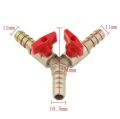 Gas joint 3 way T with valve control. 