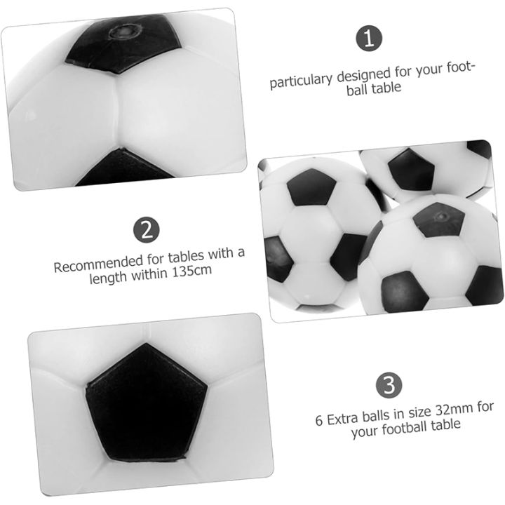 3.2cm%206Pcs/Pack%20Table%20Soccer%20Foosballs%20Game%20Replacements%20Mini%20Football%20Balls%20Black%20and%20White%20Tabletop%20Decor%20Kids%20Sport%20%20-%20Image%203