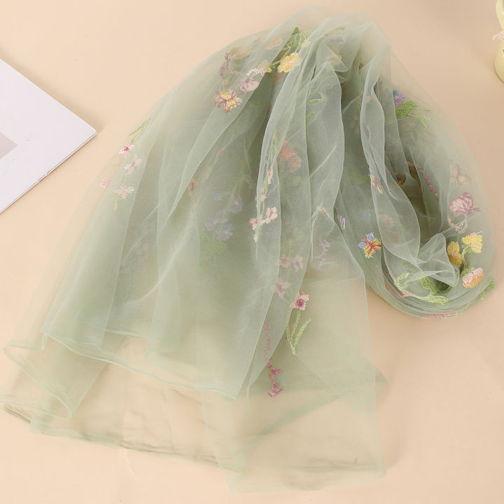 Beautiful%20Floral%20Embroidered%20Lace%20Fabric%20Sage%20Green%20Flower%20Embroidery%20Mesh%20Lace%20Fabric%20Soft%20Tulle%20Fabric%20for%20Tutu%20Dress%20Clothing%20-%20Image%203