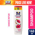 Parachute Naturale Damage Repair Shampoo with Red Hibiscus & Coconut Milk| For Strong & Soft Hair| Smoothens Rough Hair| Paraben Free, 100% Vegan| All Hair Types| 160 ml. 
