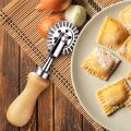 Ravioli Stamp Set,cookie Cutters with Wooden Handles and Grooved Edges,suitable for Ravioli, Pasta, Tortellini, Lasagna, Pierogi.