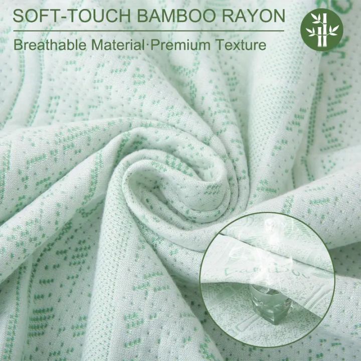 1pc%20Bamboo%20Mattress%20Protector,%20Breathable%20and%20Cooling%20Mattress%20Cover,%203D%20Air%20Fabric%20Fitted%20Bed%20Sheet%2090/140/160cm%20size%20-%20Image%204