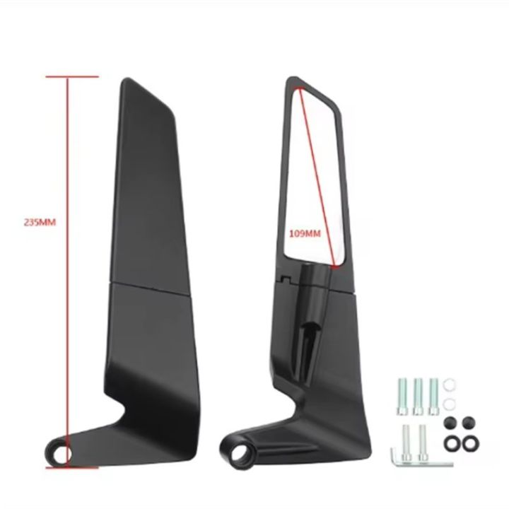 Moto Rearview Mirrors Universal 8mm 10mm Wide Angle Aluminum Alloy ...