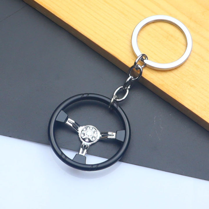 Creative Keychain Steering Wheel Shape Car Keyring Metal Key Chain