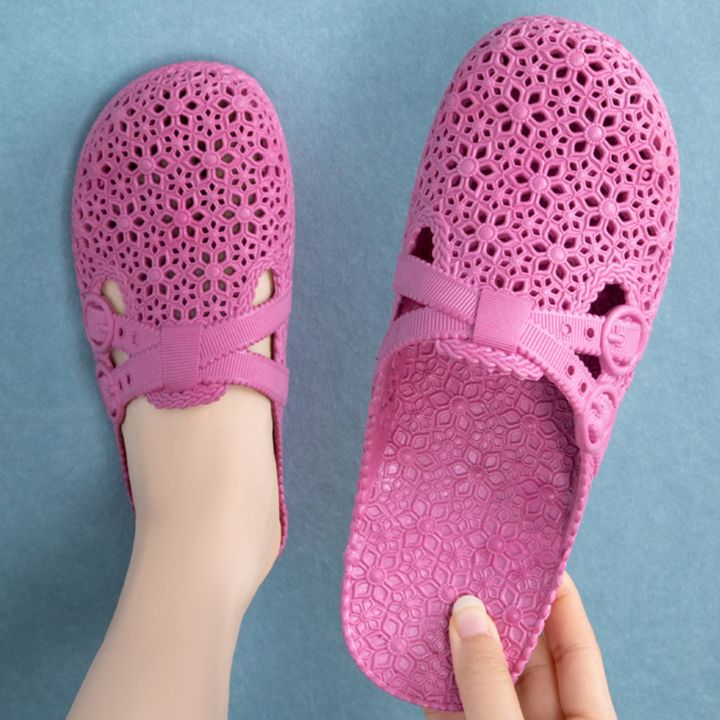 Wrapped%20Toe%20Breathable%20Slippers%20Women%20Summer%20Outer%20Wear%20Hole%20Shoes%20Home%20Fashion%20Casual%20Hollow%20Out%20Slip%20On%20Buckle%20Slipper%20Female%20-%20Image%204