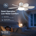 LED E27 Ceiling Fan Light 40W 2-in-1 Dimmable Fan Lamp with Remote Control AC85-265V for Living Room Study Bedroom Home.