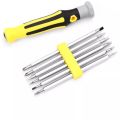 6hl1 Set Security Anti-Tamper Magnetic Screwdriver Bit Hex Torx Screw Head Flat Head Hand Tool.