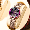  Luxury Diamond Dial Woman Wristwatch Waterproof Stainless Steel Watch for Ladies Elegant Simple Quartz Women's Watches. 