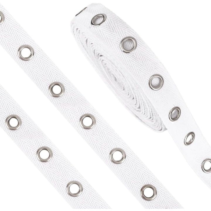 6 Yards White Grommet Eyelet Tape 0.78 Inch Brass Metal Eyelet Trim ...