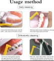Medical cleaning interdental brush L-shaped interdental brush ultra-fine soft hair orthodontic special disposable bracket gap cleaning interdental brush.
