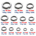 9KM 30Pcs Split Rings Fishing Stainless Steel Lure Rings Saltwater Terminal Tackles Connectors.