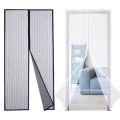 Heavy-Duty Magnetic Mesh Curtain Black Or White Magnetic Closure Mosquito Net Nine-Button for Balcony Patio Screen Door.
