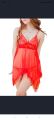 Red Floral Lace Night Dress for Women, Soft Sleepwear, Comfortable and Easy to Wash. 