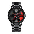 Business Luxury Quartz Watch Car Sport Rim Automatic Movement Round Dial Clock Watches Machinery Men Sport Watch. 