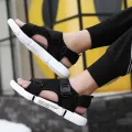 Men Sandals Soft Comfortable Non-Slip Men Shoes High Quality Woven Beach Sandals Mens Gladiator Sandals Summer Casual Flat Shoes. 