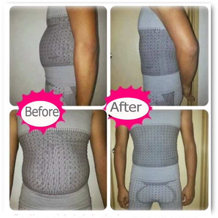 Zirana infrared charcoal slimming suit infrared charcoal infrared bamboo chacoal man 3in1-Grey