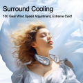 Portable Neck Fan, Upgraded 100 Speeds Personal Bladeless Fan Wearable with Neck Brace, 4000mAh Rechargeable Battery Operated,. 