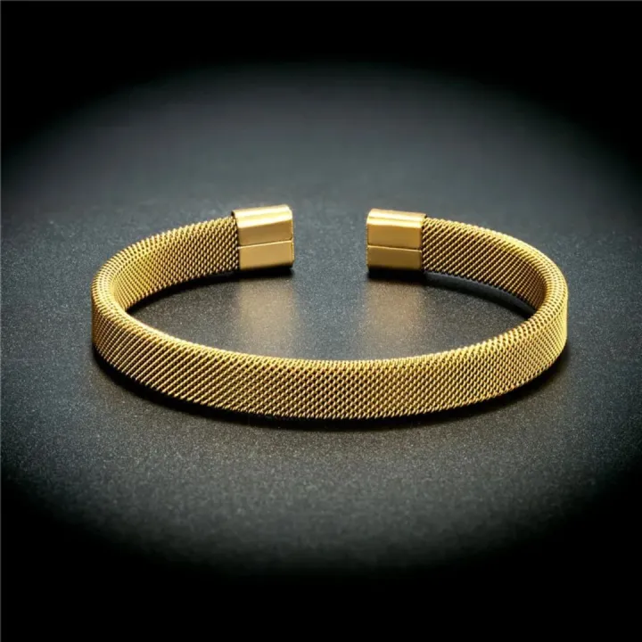 Titanium%20Stainless%20Steel%20Gold%20Plated%20Bracelet%20For%20Girls%20&%20Women%20Water%20Proof%20Occident%20Metal%20Texture%20Bracelet%20Collar%20Jewelry%20Gifts%20Qoddess%20-%20Image%209