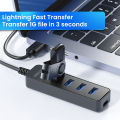 Elough 4 Ports USB HUB 3.0 High Speed Multi USB 3.0 Splitter Type c USB 2.0 Expander Power Adapter For PC Computer. 