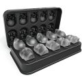 ice machine mold for whiskey - 10 cavity skull ice cube tray with funnel - Skull silicone mold for baking, chocolate. 
