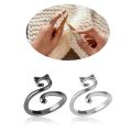 2PCS Adjustable Knitting Crochet Ring, Open Guide Yarn Guide Crochet Tension Ring for Faster Knitting, Women's Knitting. 