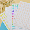 9Pcs/Set 0-9 Numbers 3D Nail Art Stickers Gold/Silver/Colorful Arabic Numerals Design Self-adhesive Sliders DIY Manicure Decals. 