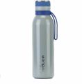 reduce Stainless Steel Vacuum Insulated Hydro Pro Bottle with Nonslip Rubber Base & Carrying Strap, 20oz - Tasteless and Odorless (Opaque Gloss Gray. 