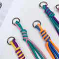 Korean Charm Nyion Handmade Rope Keychain Fashion Bag Pendant Jewelry DiY Sports Styie Couple Bracelet Colorful Pendant Gift. 