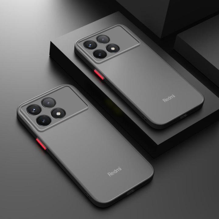 Luxury Matte Transparent Phone Cover For Xiaomi POCO X6 Pro 5G Case Redmi Note 13 12 11 4G 10 9 Thin Shockproof Bumper Case